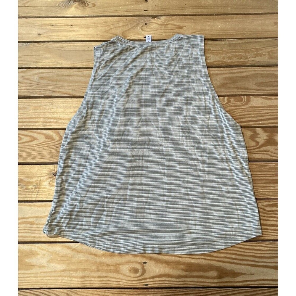 Athleta Stripe Sleeveless Top Size Medium Women’s Green - Picture 2 of 6